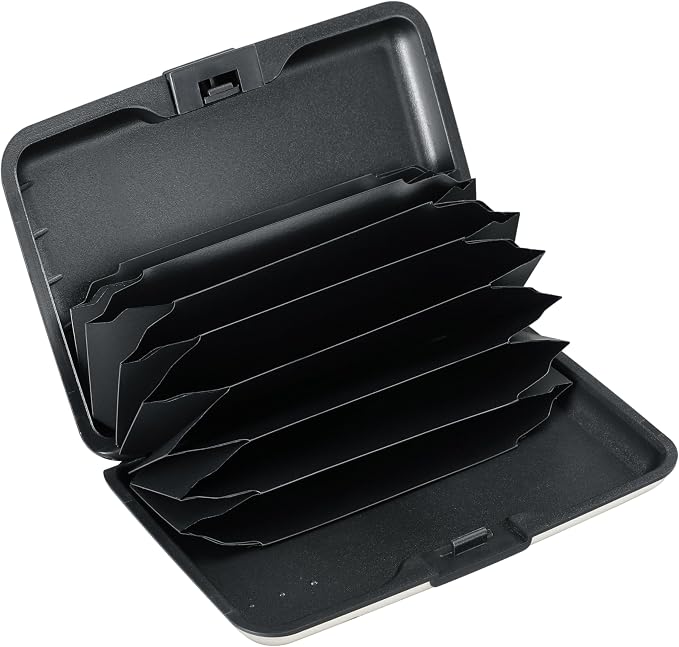 RFID Aluminum Wallet Credit Card Protector Case Holder for Men Women | Mini RFID Aluminum Wallet Credit Cards Holder Business Card Case Metal ID Case for Men Women(Yellow Narcissus) - Image 2