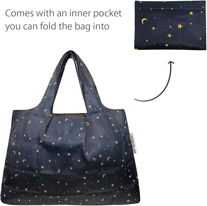 allydrew Large Foldable Tote Nylon Reusable Grocery Bags - Image 6