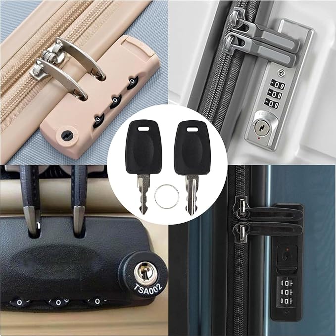TSA Key 002 007Universal Lock Key Master Suitcase with 2Pcs Rings for Forgotten Password Combinations of Luggage Locks, Luggage Lock Password Combination Forgetting Solution - Image 4