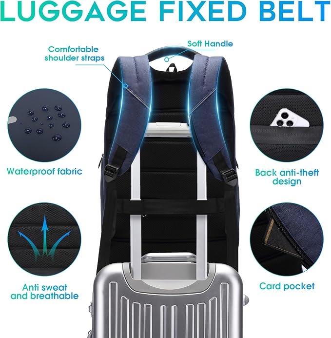 BANGE Backpack for Men, Laptop Backpack for 15.6 Inch Notebook,Lightweight Work Backpacks for Men, Daily Work Backpack for Men and Women… - Image 7