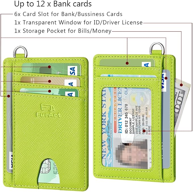 FurArt Slim Minimalist Wallet RFID Credit Card Holder for Men | slim minimalist compact rfid id window thin - Image 6