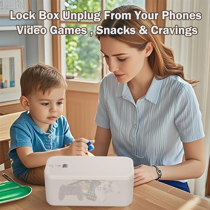 Locking Medicine Box with Code, Small Lockable Storage Box for Medications, Snacks, Phone & Food, Ideal for Home, Office, Fridge, Dorm, School, Travel, Gift (Beige) - Image 4