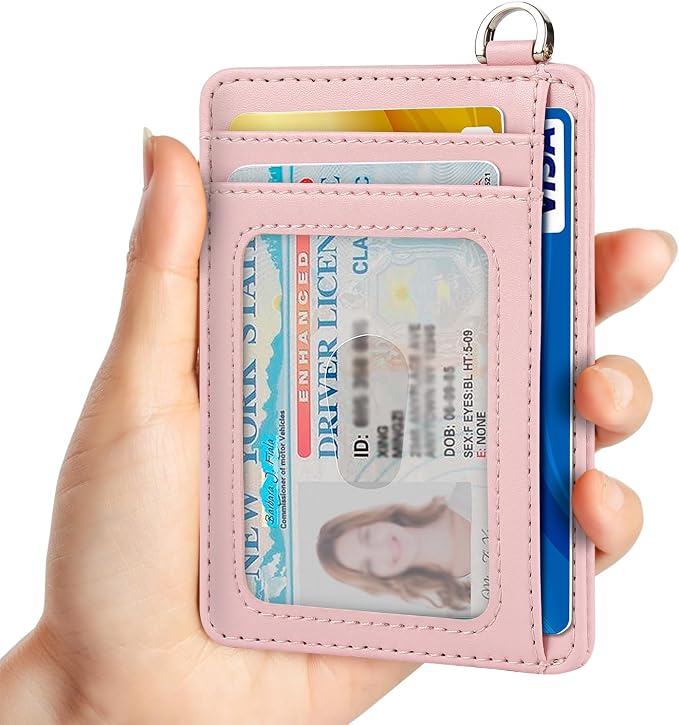 Slim Minimalist Front Pocket Wallet, RFID Blocking Credit Card Holder Wallet with Detachable D-Shackle for Men Women - Image 3