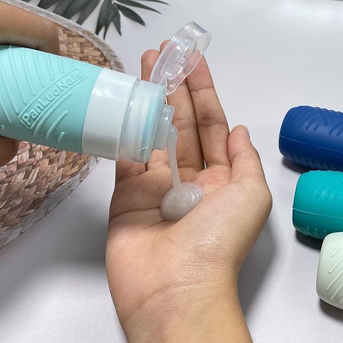 Travel Bottles for Toiletries, Silicone TSA Approved Bottles, Leakproof Shampoo & Toiletry Containers for Airplane, Vacation & Business Trips - Image 3