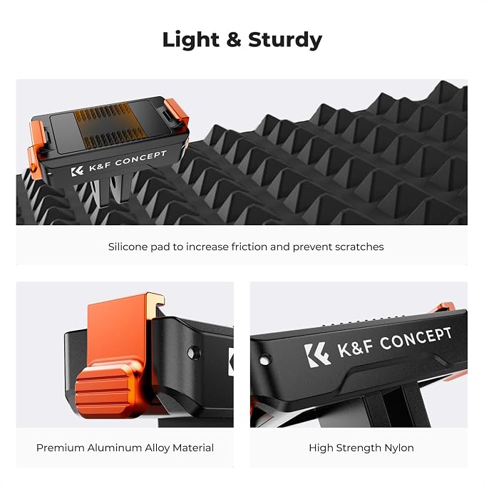 K&F CONCEPT Magnetic Quick Release Adapter Mount for DJI Osmo Action 5 Pro | 2 Pack Extension Base Bracket with 1/4" Adapter/Quick-Release Buckle for DJI Osmo Action 4/Action 3/Osmo 360 Accessories PP05 - Image 3