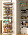 Moforoco Bronze 9-Tier Over The Door Pantry Organizer, Pantry Organization And Storage, Metal Hanging Spice Rack Shelves Door, Home & Kitchen Essentials, Laundry Room Bathroom Organization by MOFOROCO