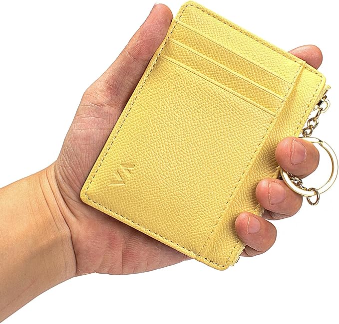 Valentoria Slim RFID Blocking Card Holder Small Pocket Wallet Keychian Zipper Coin Purse Mini Cash & Coin & Cards Case for Women Men | Slim - Image 8
