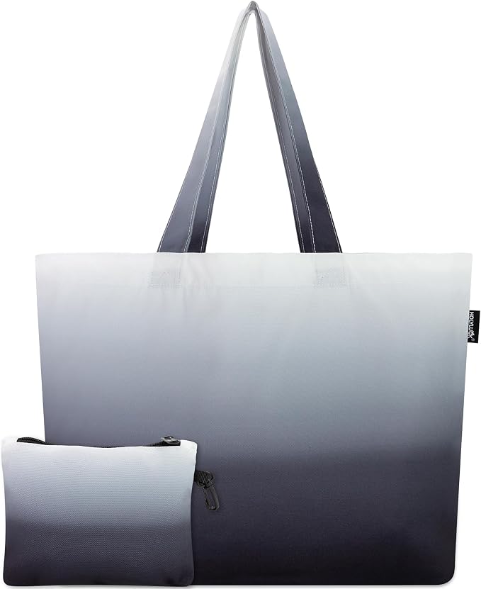 HOLYLUCK Tote Bag with a Detachable Small Bag, Foldable Reusable Grocery Bags 20L Shopping Bag by holyluck