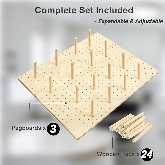 Wooden Pegboard Drawer Organizer for Kitchen - 3 Pack Adjustable Drawer Organizer with 24 Pegs Wooden, Drawer Organizer Kitchen Utensils, Wood Drawer Organizers for Kitchen Countertops & Deep Drawe - Image 2