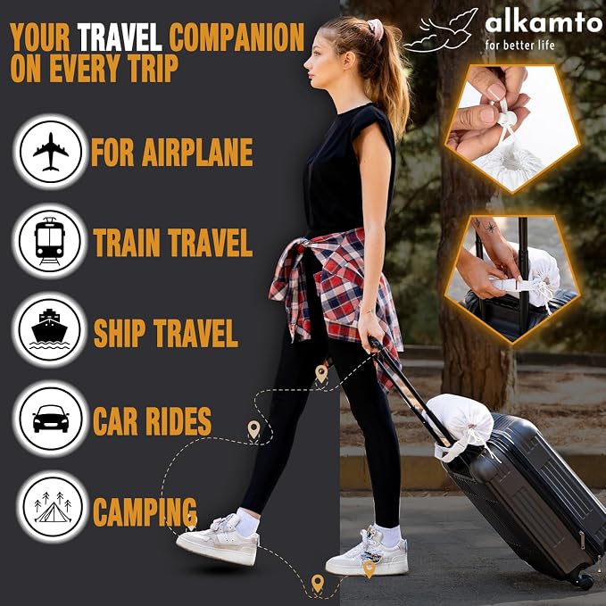 alkamto Travel & Camping Comfortable Memory Foam Pillow – Easy to Carry Portable Bag – Temperature Regulating Pillow Case (Pink + Extra Cover) - Image 9
