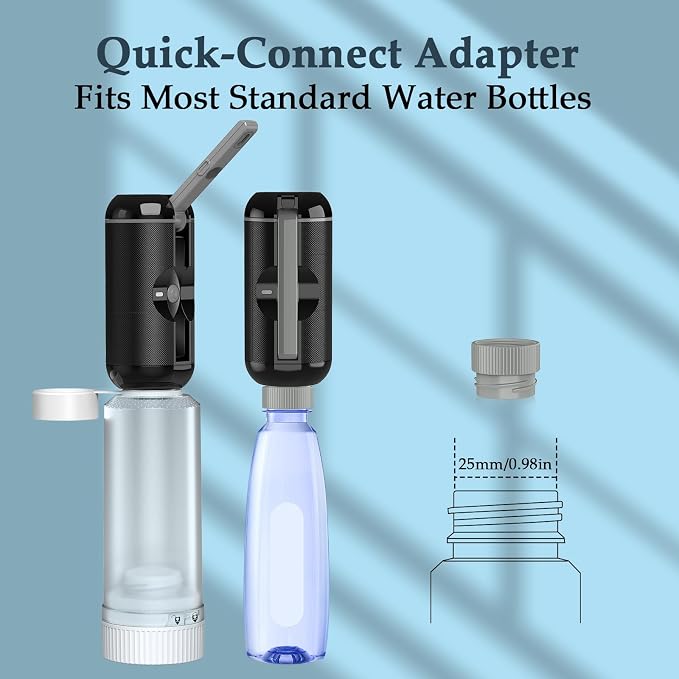 Portable Bidet for Travel, Rechargeable Waterproof Sprayer, Black | Portable Rechargeable Travel Bidet Sprayer Fits Various Water Bottles, Waterproof High Pressure Handheld for Personal Hygiene - Image 8