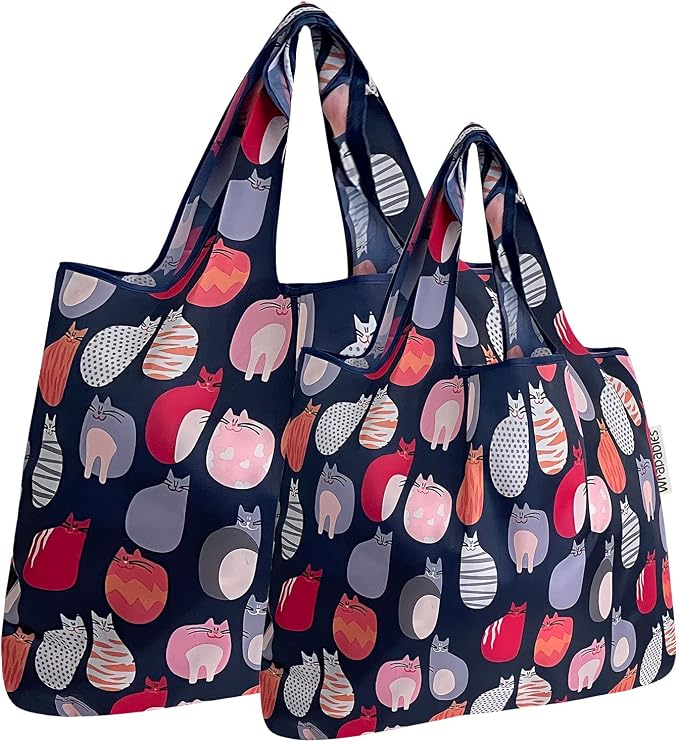 allydrew Large Foldable Tote Nylon Reusable Grocery Bags by allydrew