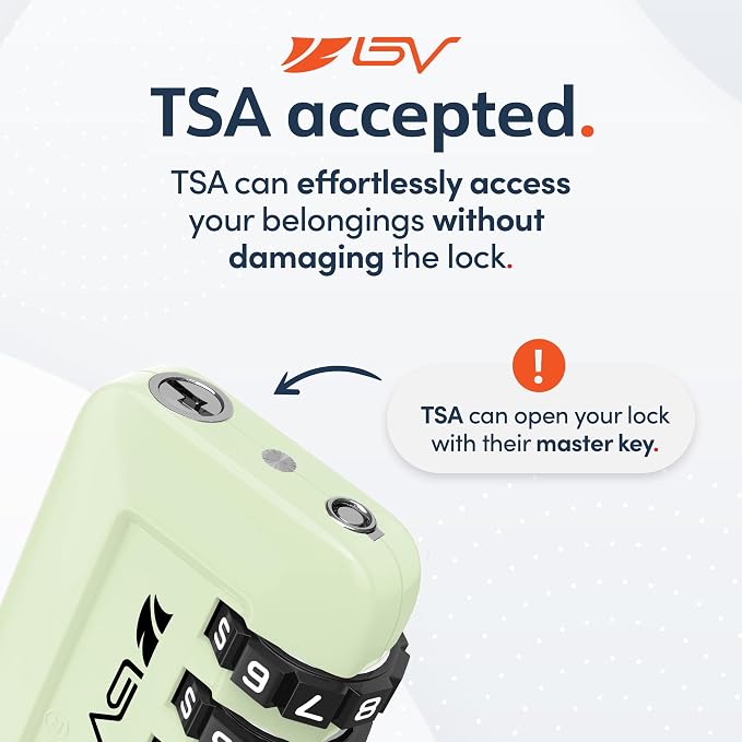 TSA Accepted Luggage Travel Lock, Set-Your-Own Combination Lock for School Gym Locker, Luggage Suitcase Baggage Locks, Filing Cabinets, Toolbox, Case (Mint Green, 1 Pack) - Image 4