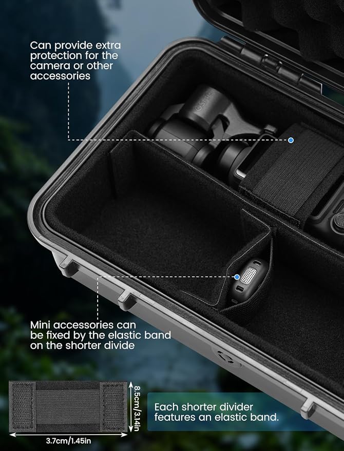 Camera Carrying Case, Waterproof Case for Gopro Hero 13/12/11/10/9 | Camera Organizer for DJI Pocket 3/4/4P, Insta360 x5/x4, DJI OSMO 360/Action Camera and Other Accessories - Image 4
