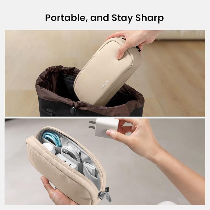 tomtoc Electronics Organizer Travel Case, Cable Organizer for Essentials | Water Resistant Tech Pouch Accessories Travel Bag Carry Storage for Cord, Phone, Cables, Airpods, USB Drive, Daily Items - Image 10