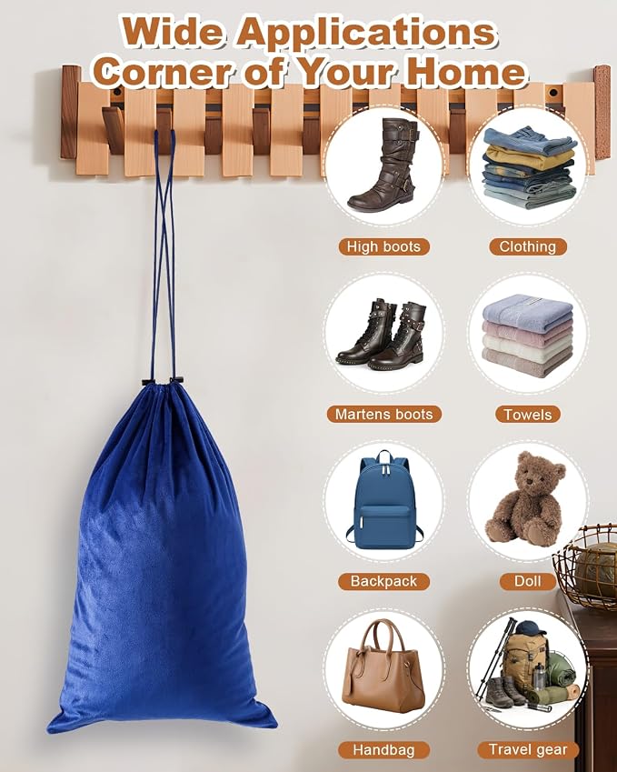2 Pcs Shoe Bags for Travel, Large Boot Bag, Palace Blue, 21.2x13.3 Inch | Washable & Reusable Travel Shoe Bags, Dustproof Shoe Bags with Drawstring Closure, Suitable for Travel, Home Storage - Image 7