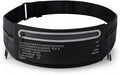 Running Belt Fanny Pack Men Women, Slim No-Bounce Waterproof Phone Holder | Adjustable Elastic Strap Fits 27-43" Hips, Detachable Race Bib Clips, Energy Gel & Sunglasses Loops, 3 IPX4 Pockets by MORKSUKYSAFETY