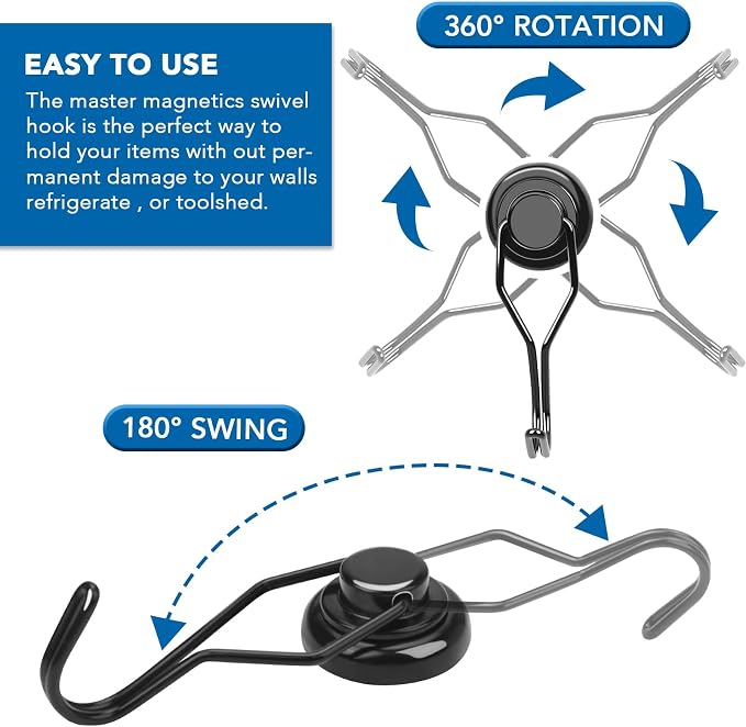 LOVIMAG 85lbs+ Magnetic Magnet Hooks 2026 Cruise Cabin Ship Essentials | Heavy Duty Strong Refrigerator Fridge Hanging for Classroom Beach Vacation Kitchen Grills Home Mug Hanger (12 Pack) - Image 3