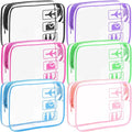 Clear Makeup Bags Toiletry bags Quart Size Travel Bag,6 Packs | TSA Approved Toiletry Bag 6Pcs- Clear Travel Bags for Toiletries, Carry on Airport Airline Compliant-Bag. by Unknown