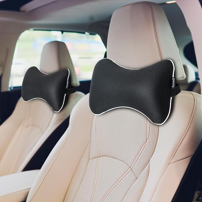 Keemall Inflatable Car Neck Pillow, Soft Headrest Inflatable Car Pillow for Driving Seat with Adjustable Strap, Comfortable Ergonomic Design Neck Support and Breathable Washable Cover - Image 6