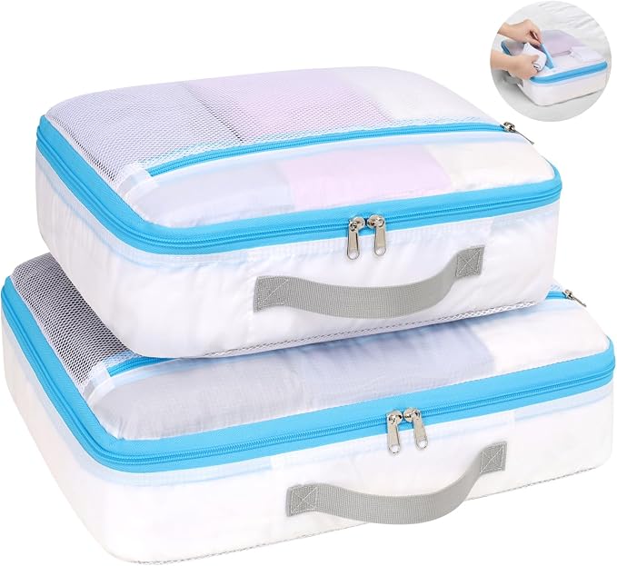 Cambond Mesh Packing Cubes for Travel Women - Lightweight Travel Bags Luggage Packing Organizer Travel Cubes for Suitcase with Handle by Cambond