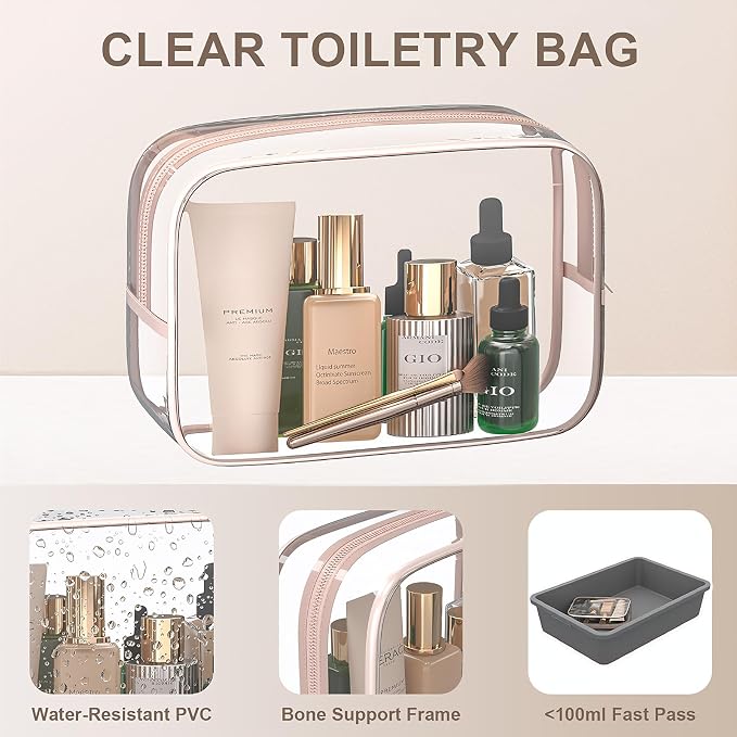 8 Set Packing Cubes for Travel with Clear Toiletry Bag, Durable Luggage Packing Organizers, Carry-On Accessories, TSA Approved See-Through Cubes, Space-Saving Storage Bags, Gifts for Women - Image 2