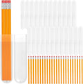 24 Sets Travel Toothbrush Holder with Pencils Bulk Portable Toothpaste Travel Case Multipurpose Toothpaste Boxes Toothbrush Case Storage for Classroom Home School Use (White) by Skybooly