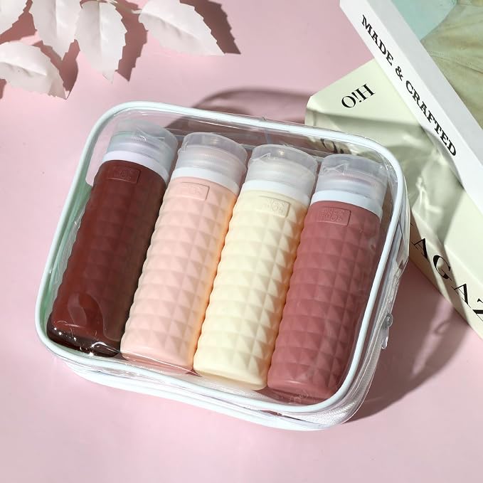 Travel Bottles for Toiletries, TSA Approved Travel Size Containers, Leak Proof Silicone Shampoo Bottles, Small Toiletry Containers with Clear Bag for Shampoo Conditioner Lotion - Image 8