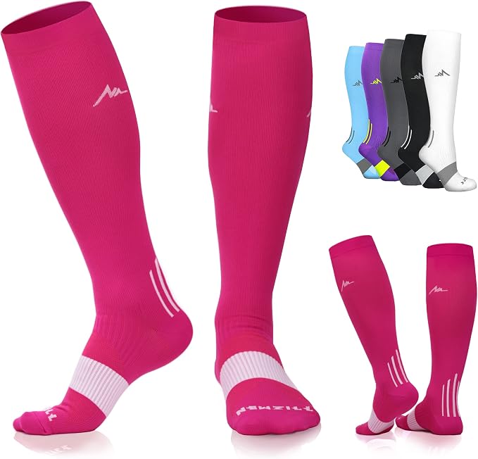 NEWZILL Medical Compression Socks for Women & Men, 20-30 mmHg Knee-High Support for Circulation, All-Day Comfort for Work Travel Running Cycling and Fitness by NEWZILL
