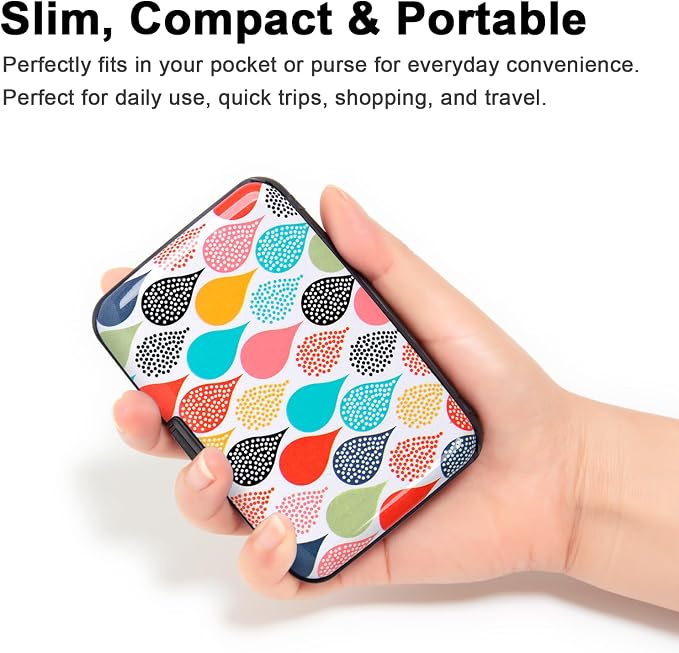 Credit Card Holder Small RFID Blocking Wallet Business Metal Slim Mini Aluminum Hard Case for Women Men - Image 2