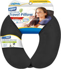 Dual Comfort Microbead Airplane Travel Neck Pillow. Super Soft Cozy Plush Fabric on One Side, Cool Relaxing Spandex on the Other! Customize Your Comfort and Support at Home or On the Go!-Black by Cl%C3%B6udz