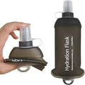 250ml Soft Flask, TPU Collapsible Soft Water Bottle for Hydration Pack, Running Vest, Leak-Proof Folding Water Bottle for Hiking Cycling Climbing Jogging- 1Pcs, Grey by Unknown
