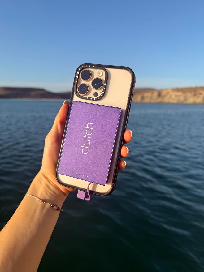 Clutch - Pro USB-C Portable Charger - Compatible with iPhone 15, 16, 17 & Android Devices - Power Bank Magnetic Battery - TSA Travel Approved - USB Rechargeable - Built-in Cable - 5000 mAh - 3.7oz - Image 6
