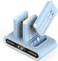 GOODaaa Portable Charger, 3-Pack 10000mAh Slim Power Bank Built in Cables, 3 Outputs 1 Inputs Family Power Hub for All Mobile Devices, Charging Station Set Includes 140 DlY Stickers, for Home,Office by GOODaaa
