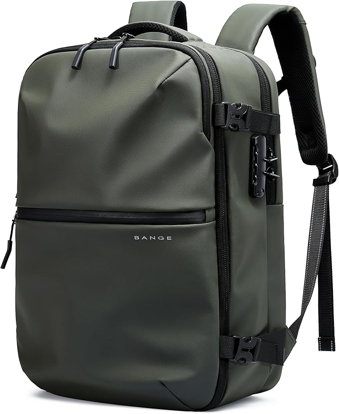 BANGE Travel Backpack with TSA lock version can hold 15.6 inch Laptop suitable Daily Commute and Overnight Flight Approved Anti-theft Bag by BANGE