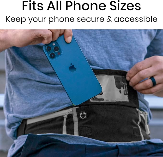 Vive Running Belt Fanny Pack for Women, Men, Kids, Adults, Jogging | Workouts- Waterproof Runners Reflective Waist Pack Bag with Phone Holder - for Fitness, Exercise, Gym, Hiking, Travel - Image 4