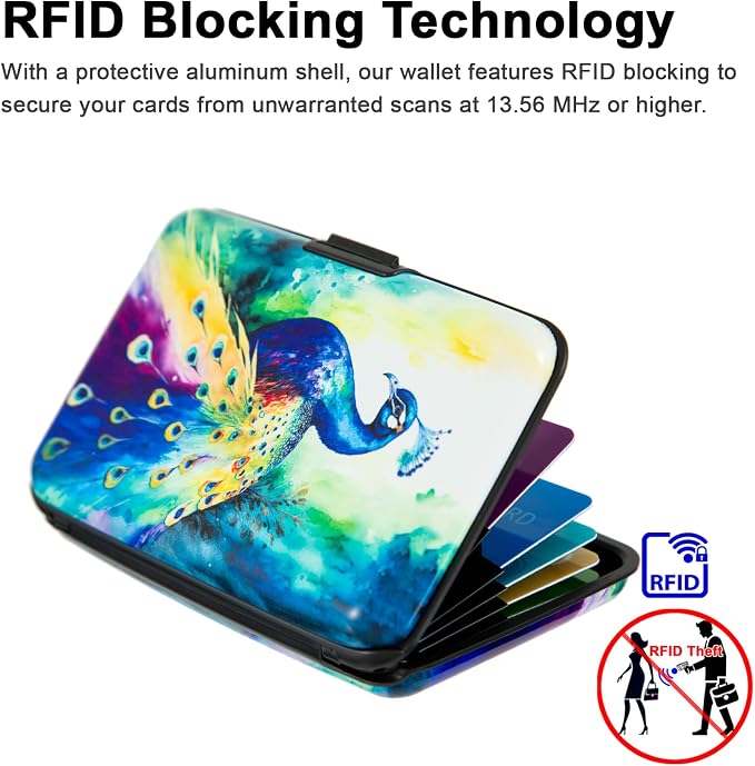 Credit Card Holder Small RFID Blocking Wallet Business Metal Slim Mini Aluminum Hard Case for Women Men - Image 3
