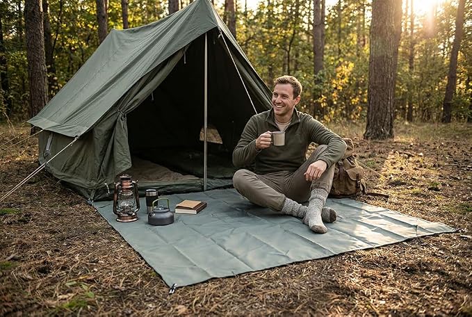 Pocket Blanket, Compact Blanket for Picnic, Beach, Festival | Sandproof, Waterproof, Stakes & Carabiner Included, Packable Lightweight Tarp for Camping, Hiking, Backpacking, Travel - Image 5