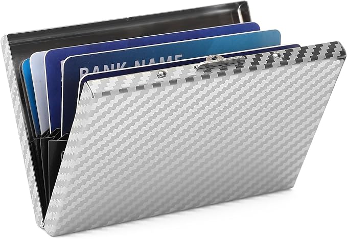 RFID Stainless Steel Credit Card Wallet Slim Metal Business Card Holder for Women Men by LOUEBICA