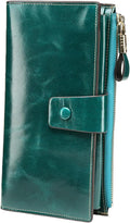Itslife Women's RFID Blocking Large Capacity Luxury Wax Genuine Leather Clutch Wallet Ladies Card holder by HOME