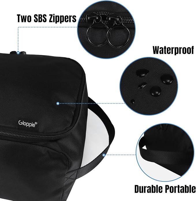 Gloppie Shoe Bags Travel Pouch (2 Pack) - Large Shoes Storage Bag Organizer, Black - Perfect for Men, Women, Business Trips & Gym - Image 6