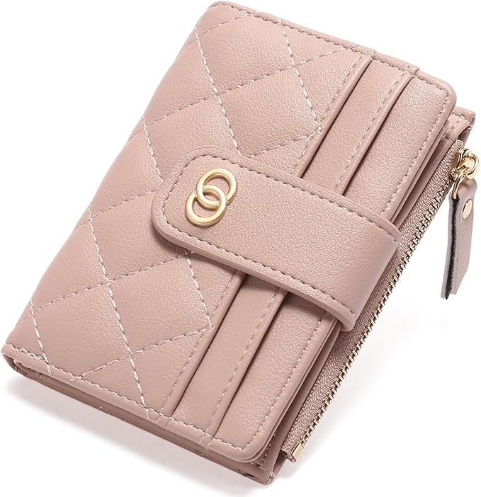 GAEKEAO Small Wallet for Women Slim Bifold Leather Credit Card Holder Wallets Zipper Pocket Coin Purse with ID Window by GAEKEAO