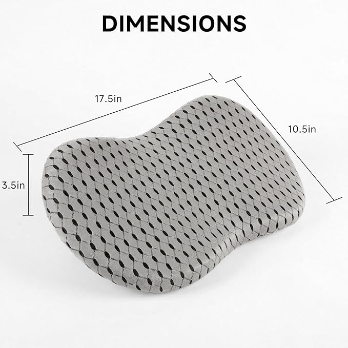 Livtribe Car Seat Cushion - Memory Foam Seat Pad for Sciatica & Lower Back Pain Relief - Driving Cushion with Breathable Mesh Cover - Road Trip Essentials for Drivers (3D Gray) - Image 3