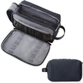 BAGSMART Toiletry Bag for Men, Travel Toiletry Organizer Dopp Kit Water-resistant Shaving Bag for Toiletries Accessories, Door Room Essentials,Navy Blue-medium by BAGSMART