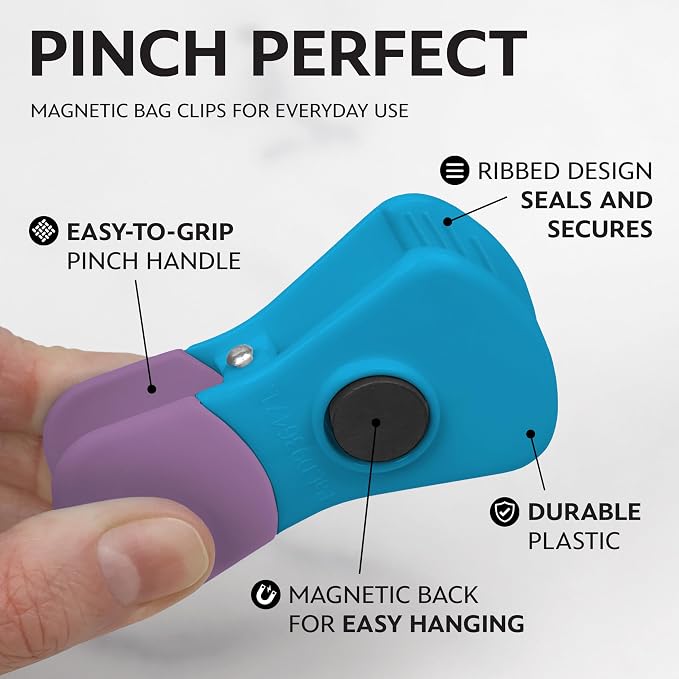 Disney Stitch Magnetic Chip Clips, Set of 6 | Airtight food storage bag clips for snack, cereal, and coffee bags, great for pantry and fridge, magnet displays kids artwork - Image 5