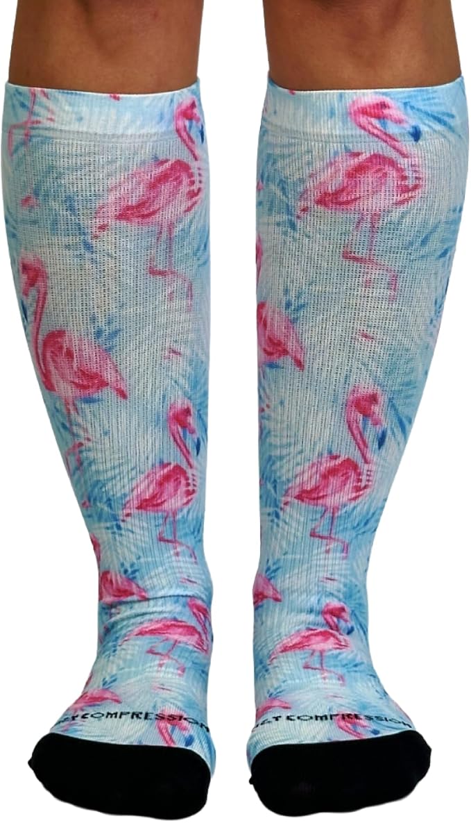 Crazy Compression Socks, Comfortable Support Socks for Recovery, Travel, Hiking, and Long-Hour Comfort w/Fun Designs by CrazyCompression