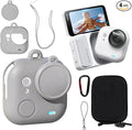 Silicone Protective Case, Screen & Lens Protector with Hard Carry Bag for Insta360 Go Ultra (Gray) by Unknown