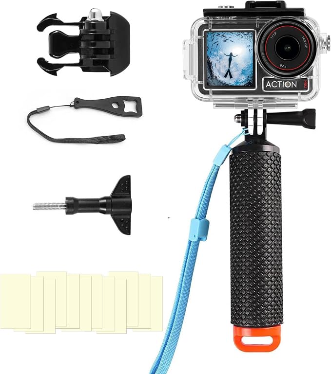 BO&DQQ Underwater Waterproof Case Compatible with DJI Osmo Action 5 Pro/Action 4/Action 3, 164FT/50M Dive Diving Housing Cover Shell with Camera Handle Mount Accessories Kit by BODQQ
