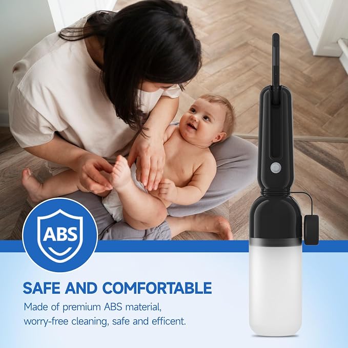 Morfone Portable Bidet for Travel 350ML Electric Handheld Sprayer | Dual Spray Modes, USB-C Rechargeable Waterproof Travel Bidet for Women, Men, Postpartum, Personal Hygiene(Black) - Image 7