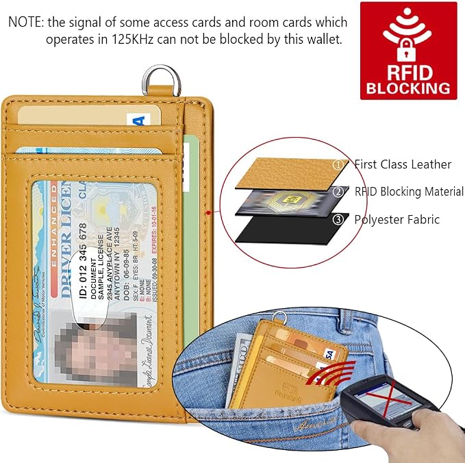 FurArt Slim Minimalist Wallet RFID Credit Card Holder for Men | slim minimalist compact rfid id window thin - Image 5
